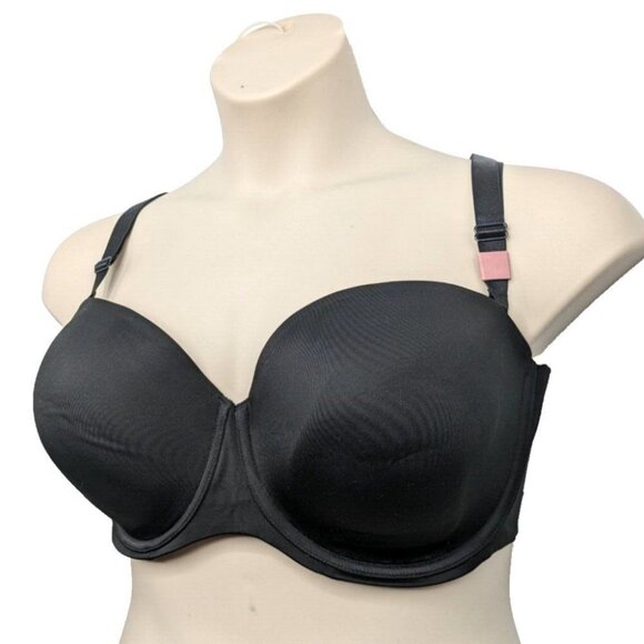 Lane Bryant Cacique Bra Multi Way Strapless Lightweight 40G Black Extra Straps - Picture 4 of 10